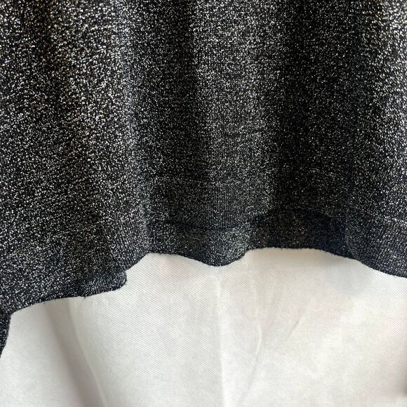 Levi's Scoop Neck Long Sleeve Metallic Wool Blend Sparkly Crop Sweater Size XS - Picture 5 of 11